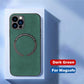 seraCase Premium Suede Leather MagSafe iPhone Case for iPhone 13 Pro Max / Dark Green