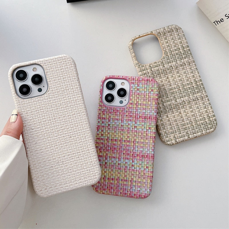 seraCase Luxury Woven Fabric iPhone Case for