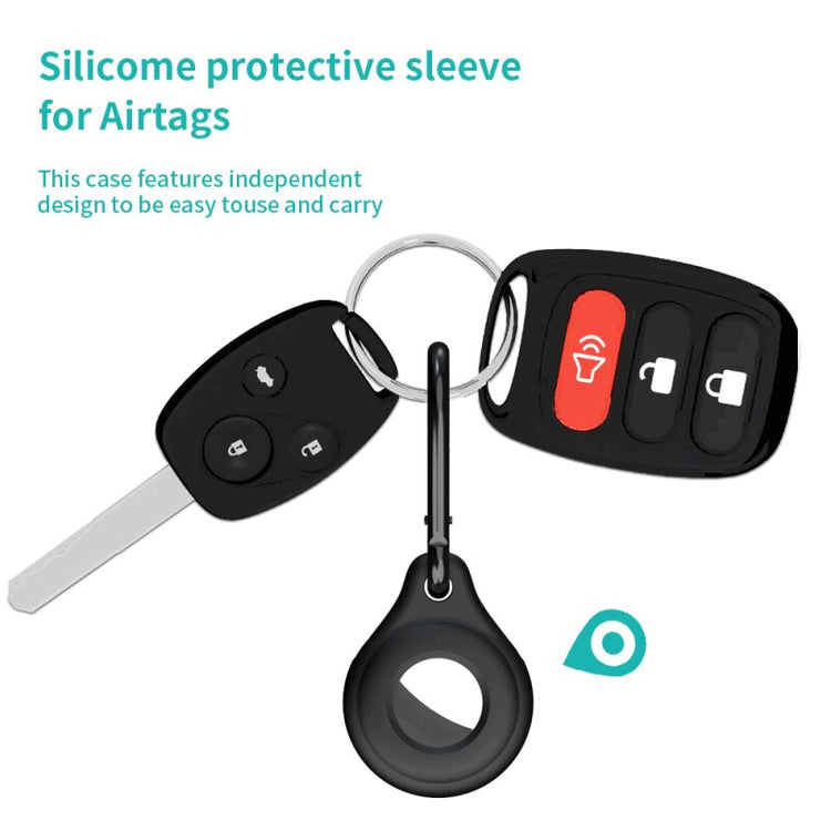 seraCase Silicone Apple AirTag Holder with Hook or Nylon Strap for