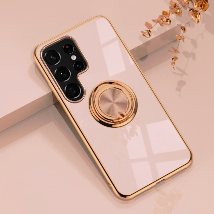 seraCase Cute Electroplated Samsung Case With Ring Holder for Samsung S22 / Pink