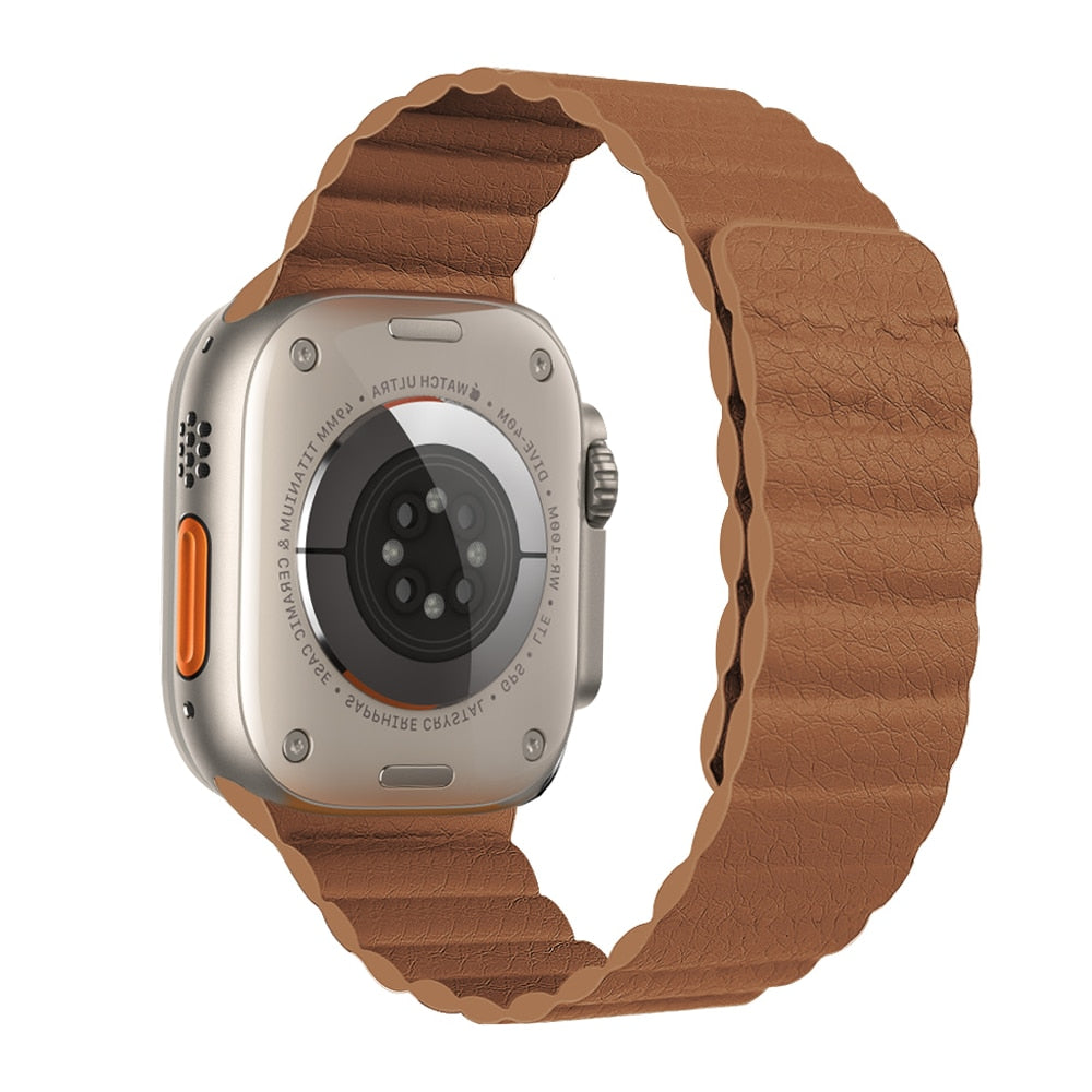 seraCase Magnetic Leather Bracelet Apple iWatch Band for