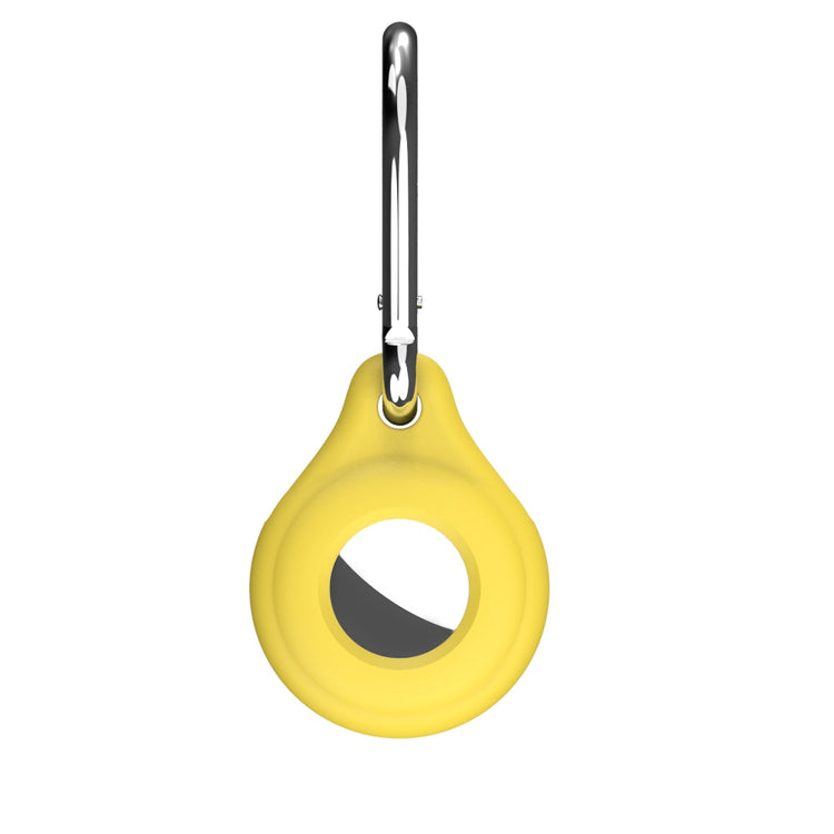 seraCase Silicone Apple AirTag Holder with Hook or Nylon Strap for Yellow-A