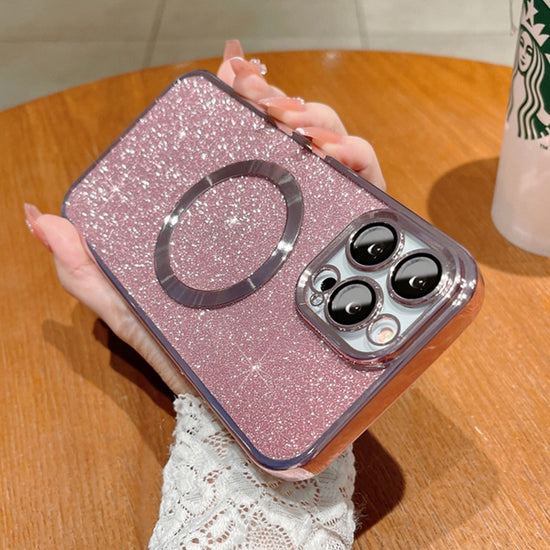 seraCase Glittery Electroplated MagSafe iPhone Case for iPhone 13 / Pink
