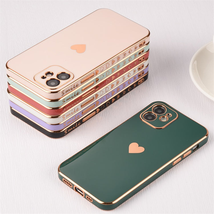 seraCase Luxury Electroplated iPhone Case with Golden Heart for