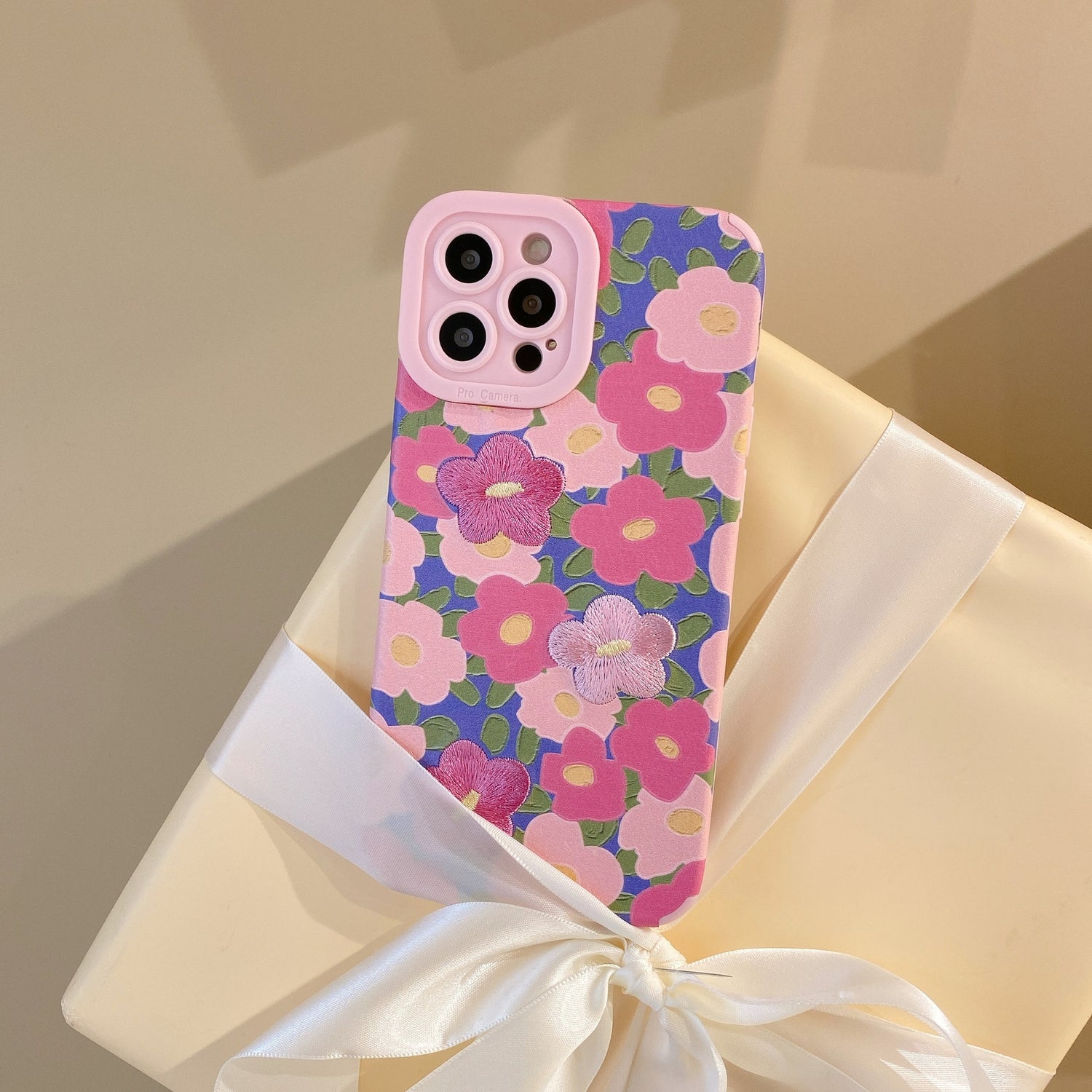 seraCase Flower Embroidery iPhone Case for