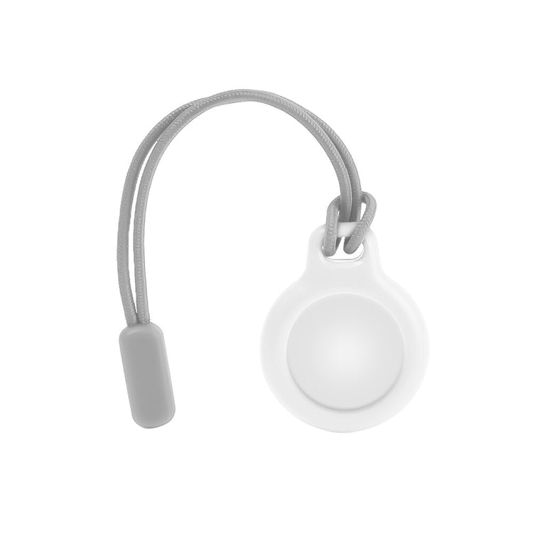 seraCase Silicone Apple AirTag Holder with Hook or Nylon Strap for White-B