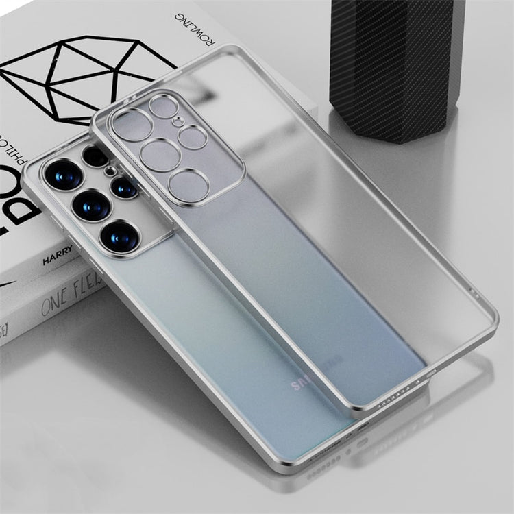 seraCase Electroplated Clear Samsung Case for Samsung S22 / Silver