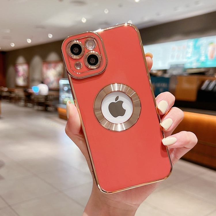seraCase Luxury Gold Logo Ring Electroplated iPhone Case for iPhone 14 Pro Max / Red