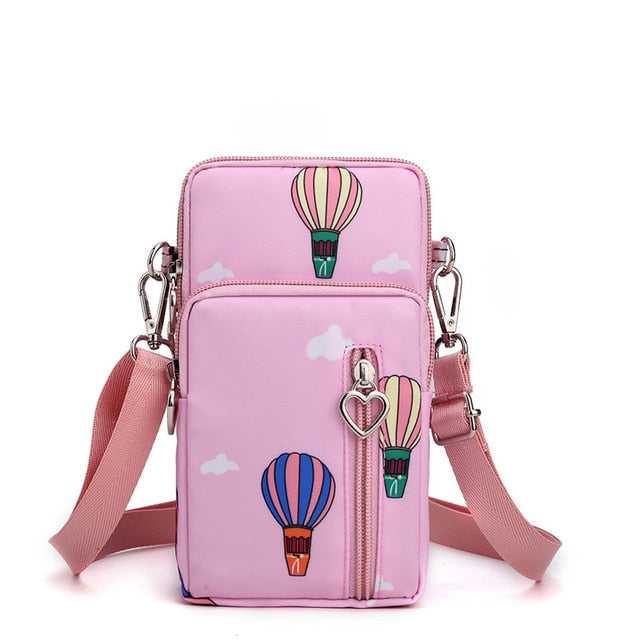 seraCase Shoulder Phone Pouch with Arm Band for Small QQ Pink