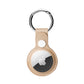 seraCase Handmade Leather Pendant Apple AirTag Holder for Golden