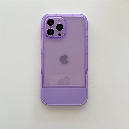 seraCase Transparent iPhone Case with Hidden Stand for iPhone 13 Pro Max / Purple