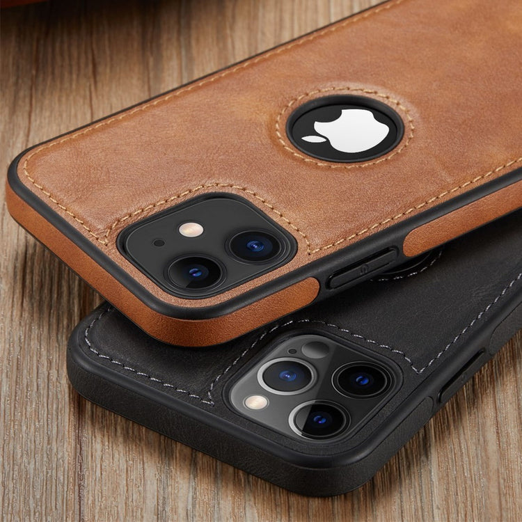seraCase Luxury Leather Logo Cut iPhone Case for