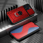 seraCase Shockproof Armor iPhone Case with Card Slot and Ring for iPhone 14 Pro Max / Red