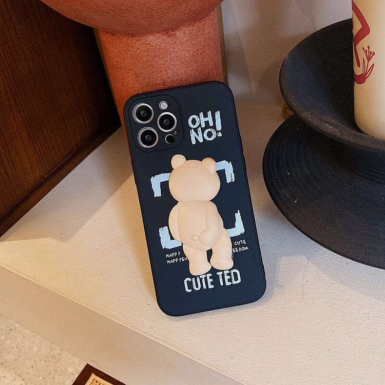 seraCase Funny Ted Theme iPhone Case for Couples for iPhone 13 Pro Max / Black