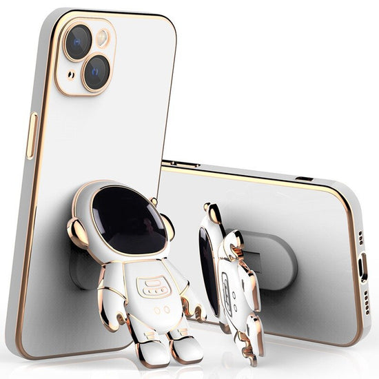 seraCase Electroplated Astronaut Stand iPhone Case for iPhone 14 Pro Max / White