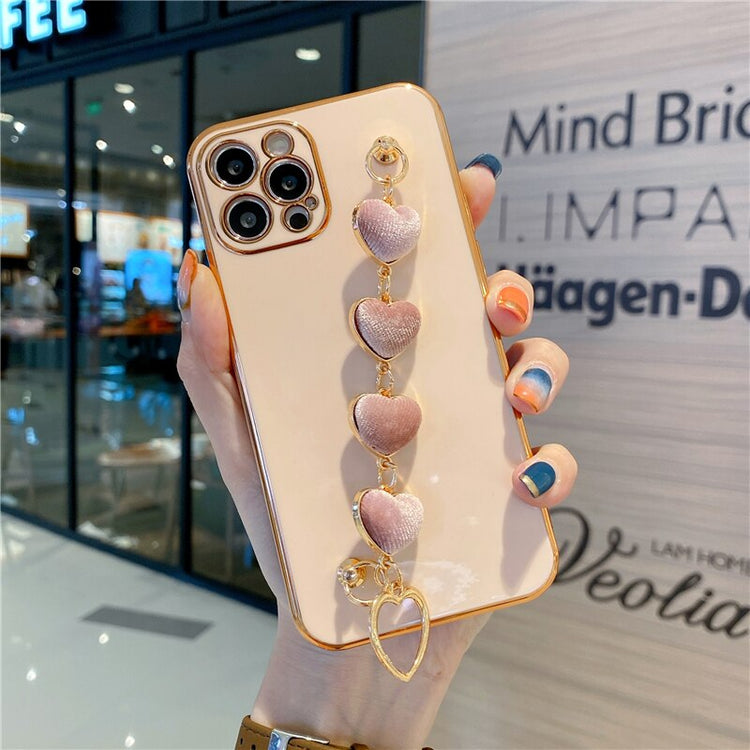 seraCase Luxury Heart Wrist Bracelet iPhone Case for iPhone 13 Pro Max / Pink