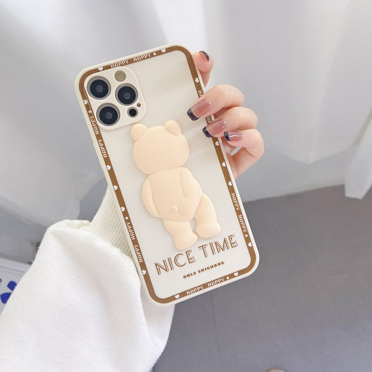 seraCase Cartoon Teddy Bear iPhone Case for iPhone 13 Pro Max / Type 2