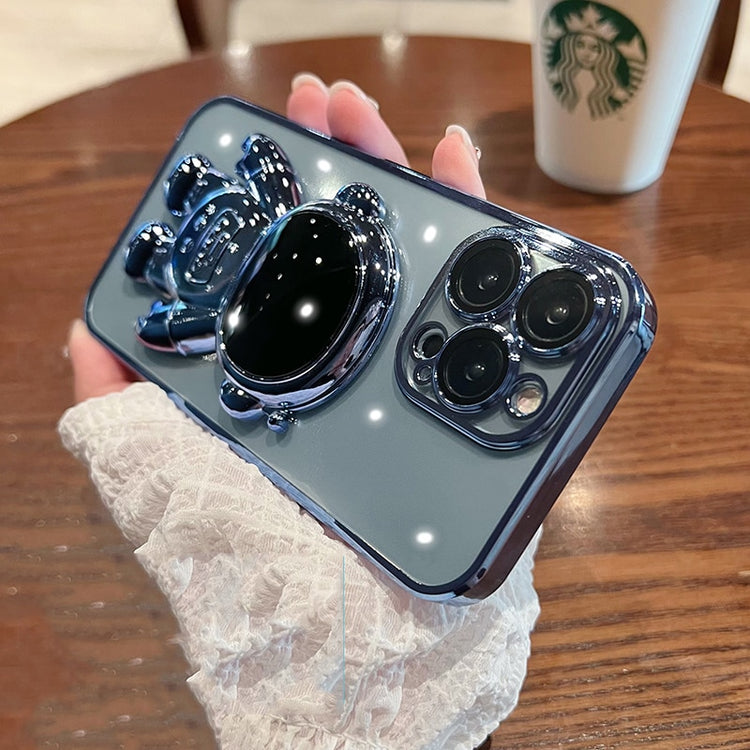 seraCase Cute Electroplated Astronaut Kickstand iPhone Case for iPhone 13 ProMax / Blue