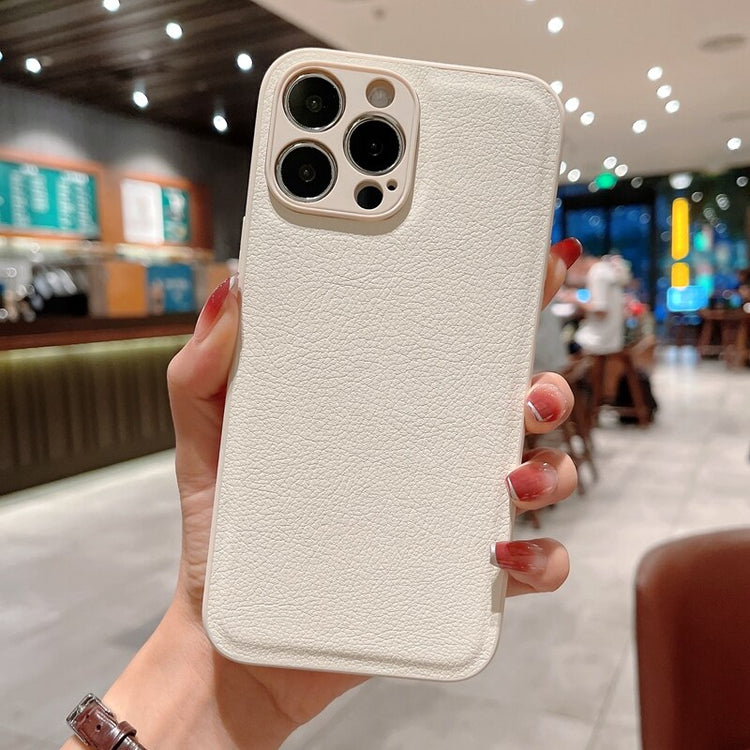 seraCase Leather Textured iPhone Case for iPhone 13 Pro Max / White