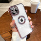 seraCase Luxury Electroplated Clear iPhone Case with Logo Ring for iPhone 14 Pro Max / Pink