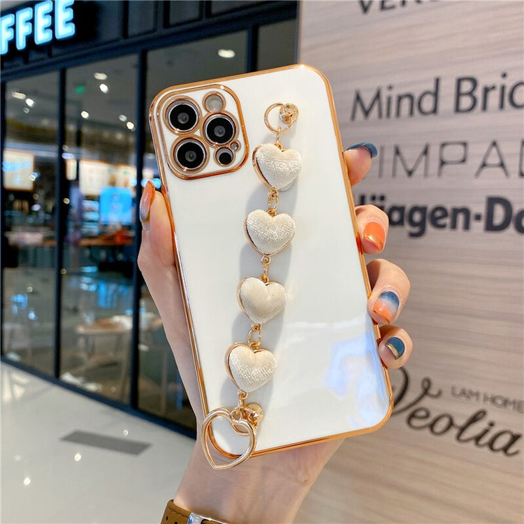 seraCase Luxury Heart Wrist Bracelet iPhone Case for iPhone 13 Pro Max / White