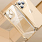seraCase Transparent iPhone Case with Lens Protector for iPhone 13 Pro Max / Gold