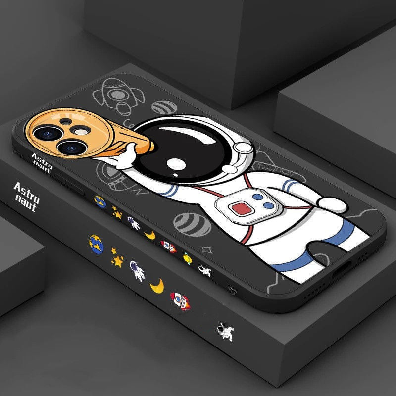 seraCase Astronaut Soft Silicone iPhone Case for iPhone 13 Pro Max / Black