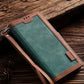 seraCase Luxury Leather Magnetic Flip Case for iPhone 14 Pro Max / Dark Green