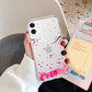 seraCase Transparent Leaf Design iPhone Case for iPhone 13 Pro Max / Pink 2