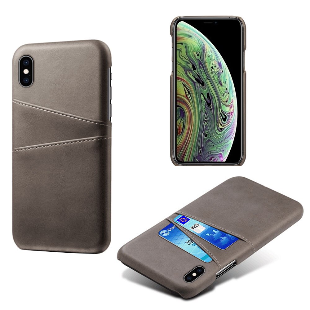 seraCase Leather Card Pocket iPhone Case for iPhone 13 Pro Max / Gray