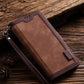seraCase Luxury Leather Magnetic Flip Case for iPhone 14 Pro Max / Dark Brown