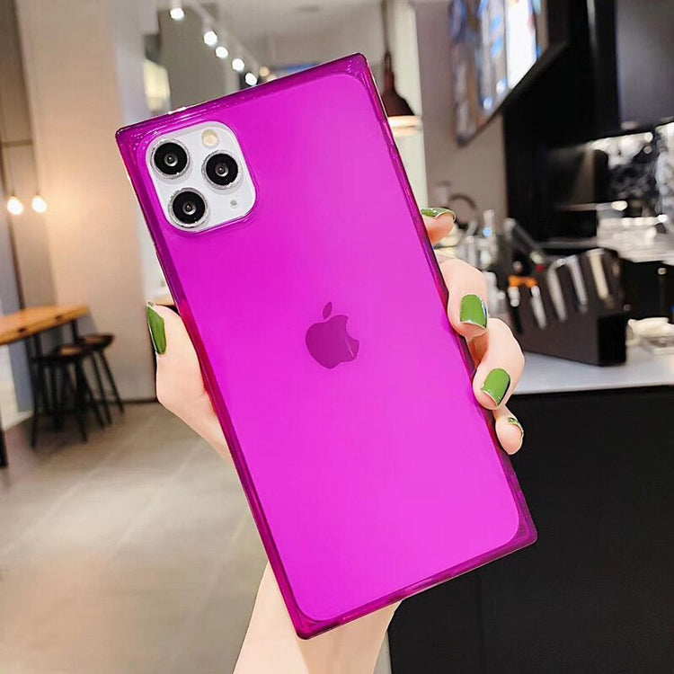 seraCase Cute Colorful Transparent Square iPhone Case for iPhone 13 Pro Max / Purple