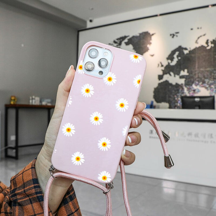 seraCase Floral iPhone Case with Lanyard for iPhone 13 Pro / Pink