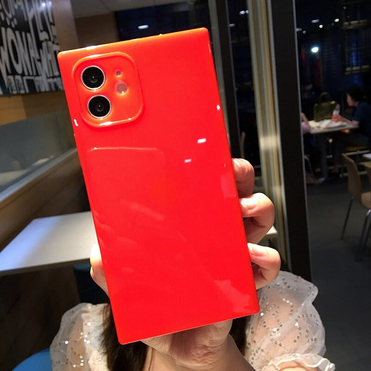 seraCase Cute Colorful Silicon Square iPhone Case for iPhone 13 Pro Max / Red