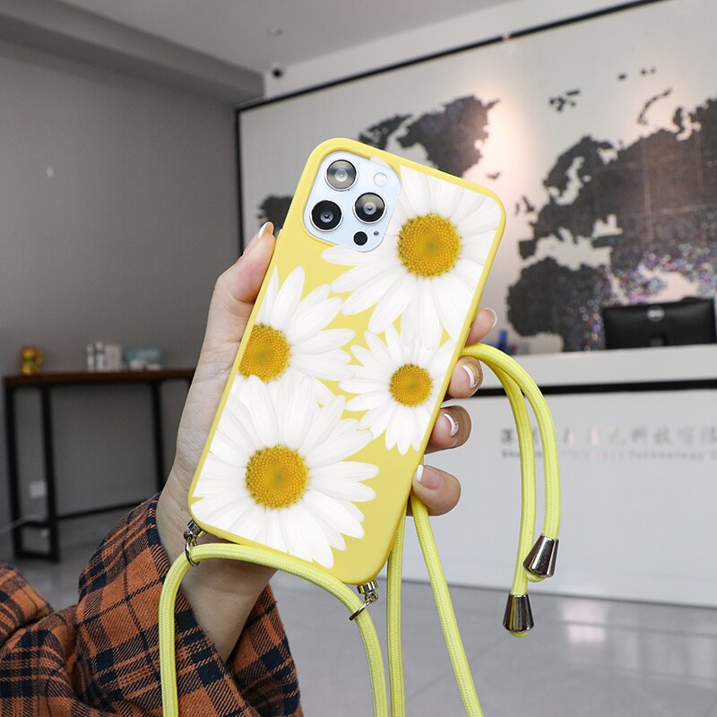 seraCase Floral iPhone Case with Lanyard for