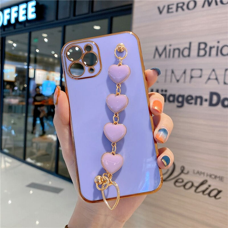seraCase Luxury Heart Wrist Bracelet iPhone Case for iPhone 13 Pro Max / Purple
