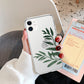 seraCase Transparent Leaf Design iPhone Case for iPhone 13 Pro Max / Dark Green